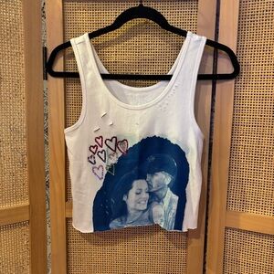 Handmade Y2K Angelina Jolie Billy Bob Grunge Graphic Shirt Size Medium